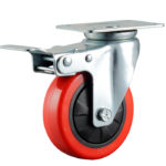 Roda PU Merah Medium Duty CASTER TAIWAN